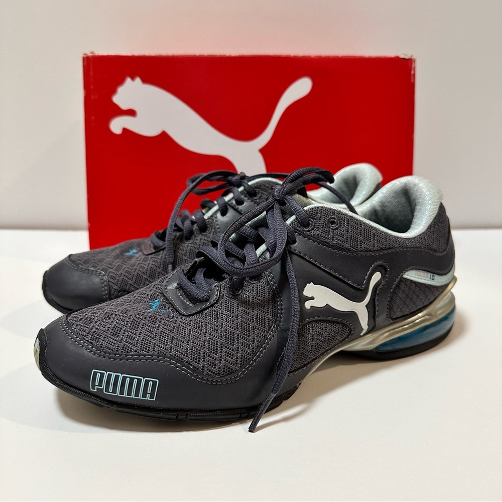 Women’s Puma Cell Riaze Gray & Blue Sneakers SZ 8